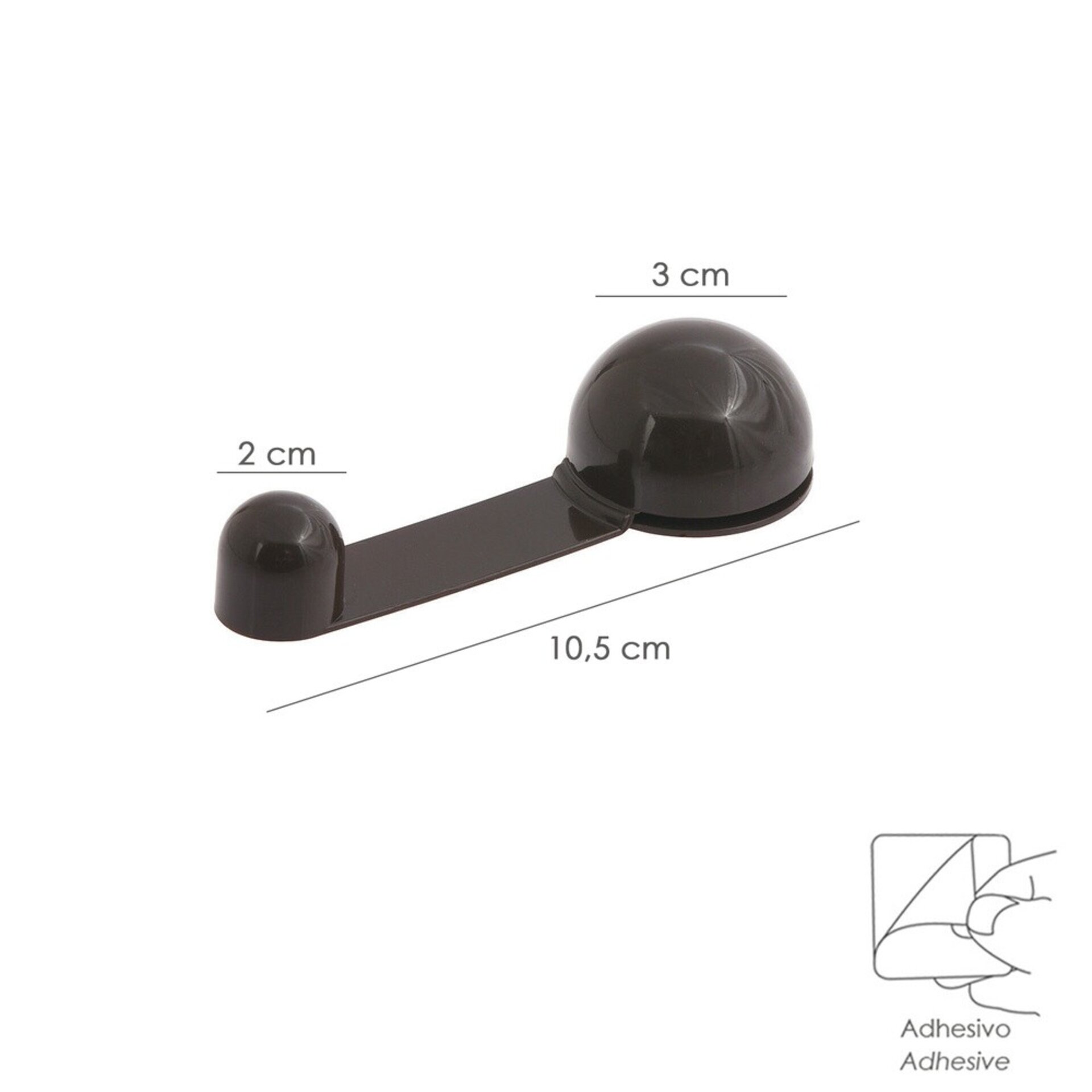 Tope Puerta Adhesivo con Retenedor - 3