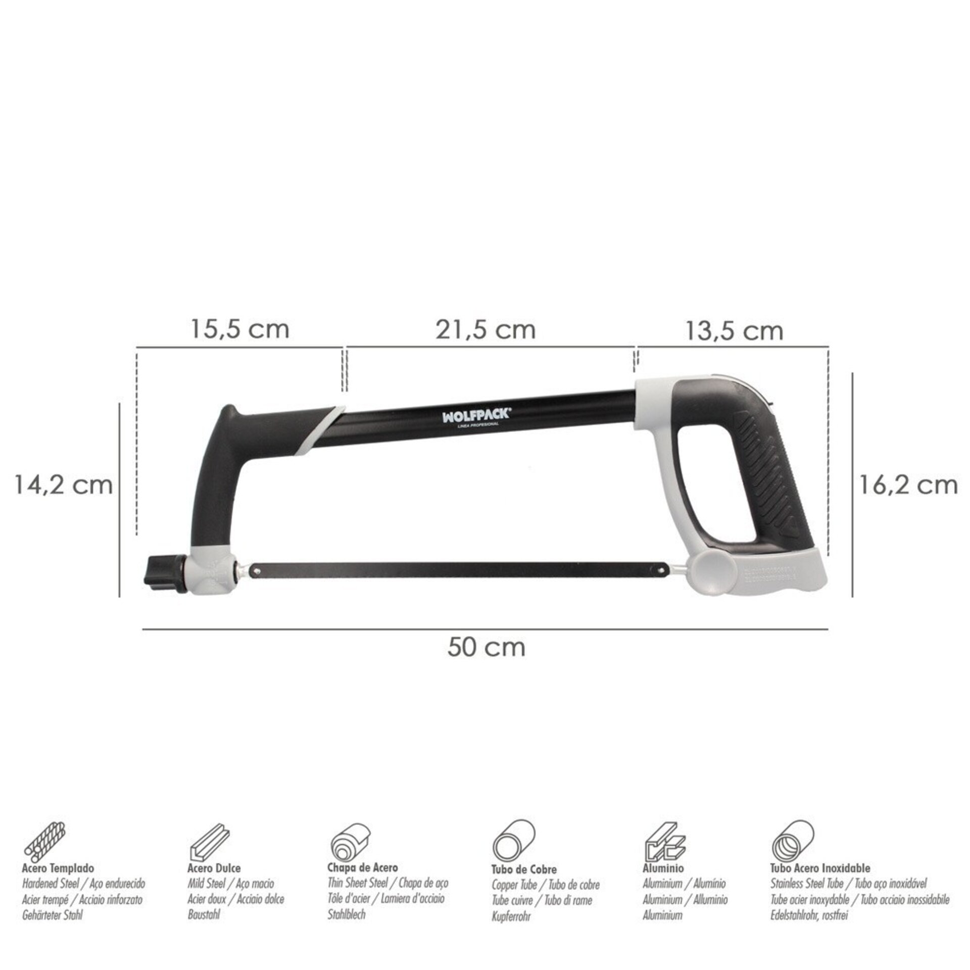 Arco Sierra Acero Con Doble Empuñadura Engomada - 2