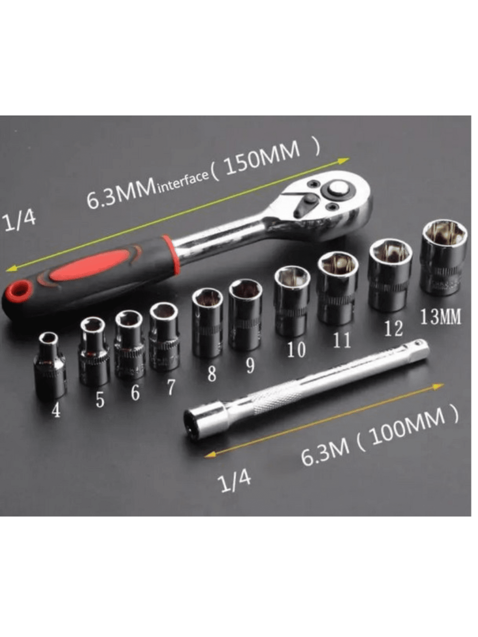 Juego Llaves Vaso y carraca 1/4 - 2