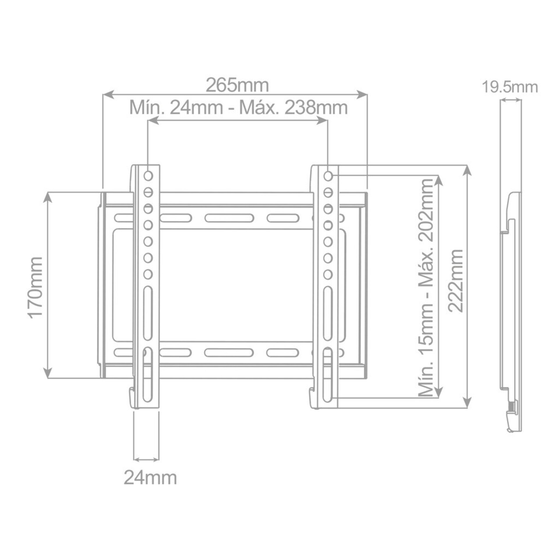 Soporte de TV fijo 23" - 42" - 3