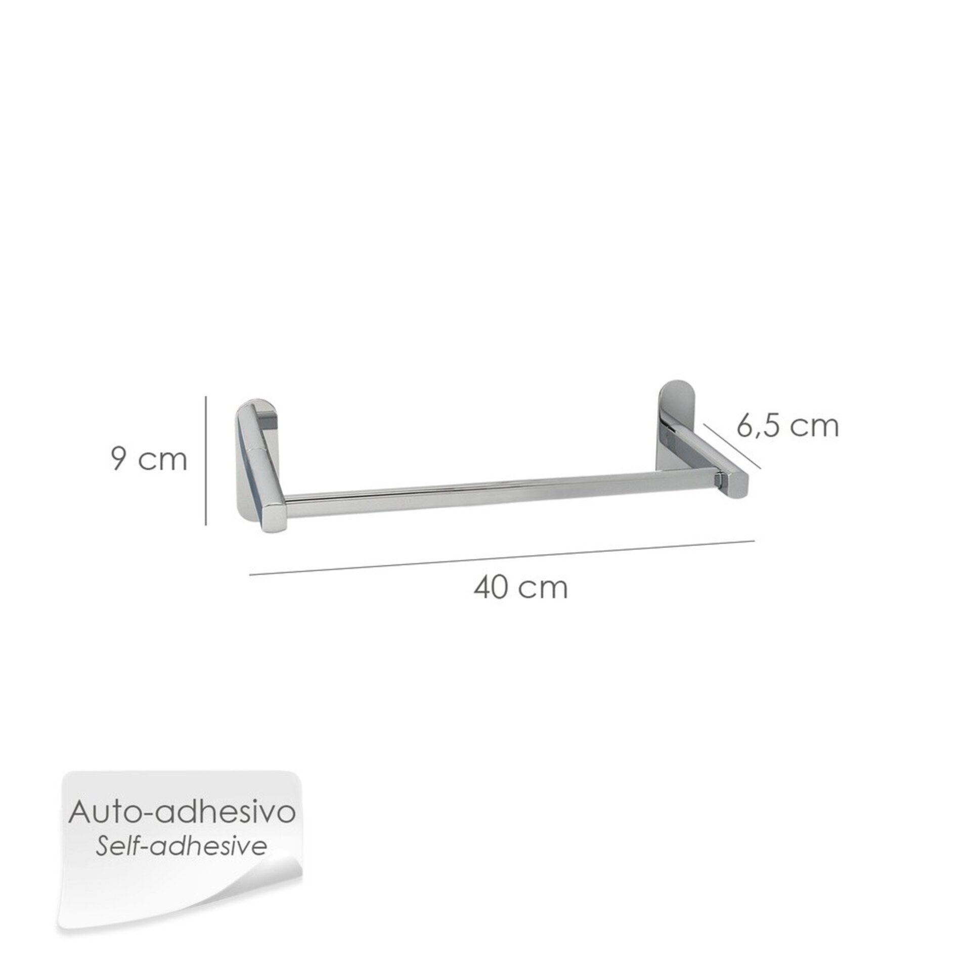 Toallero de barra inox adhesivo 40 CM - 2