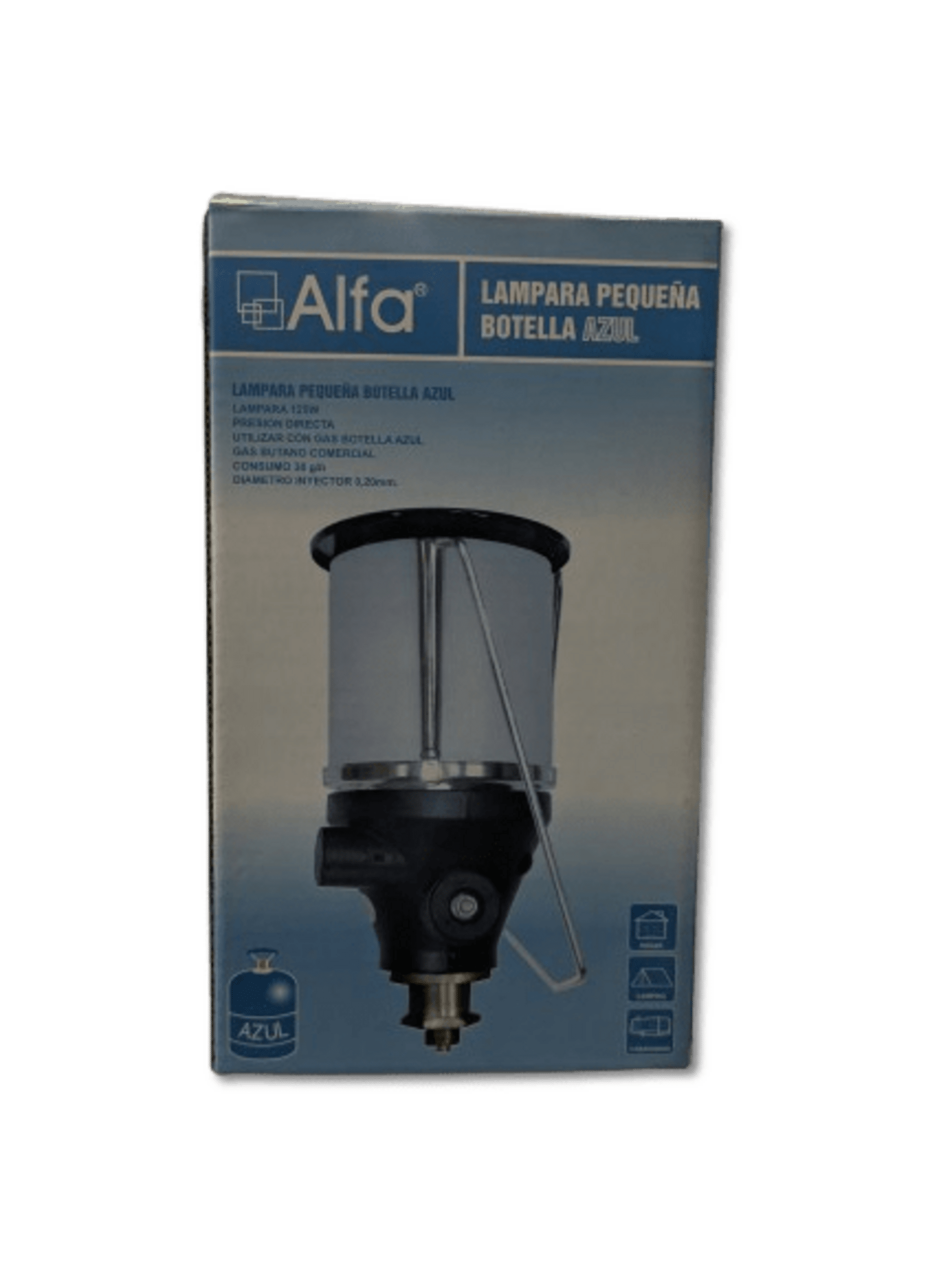 Luz camping para botella gas azul 125w - 3