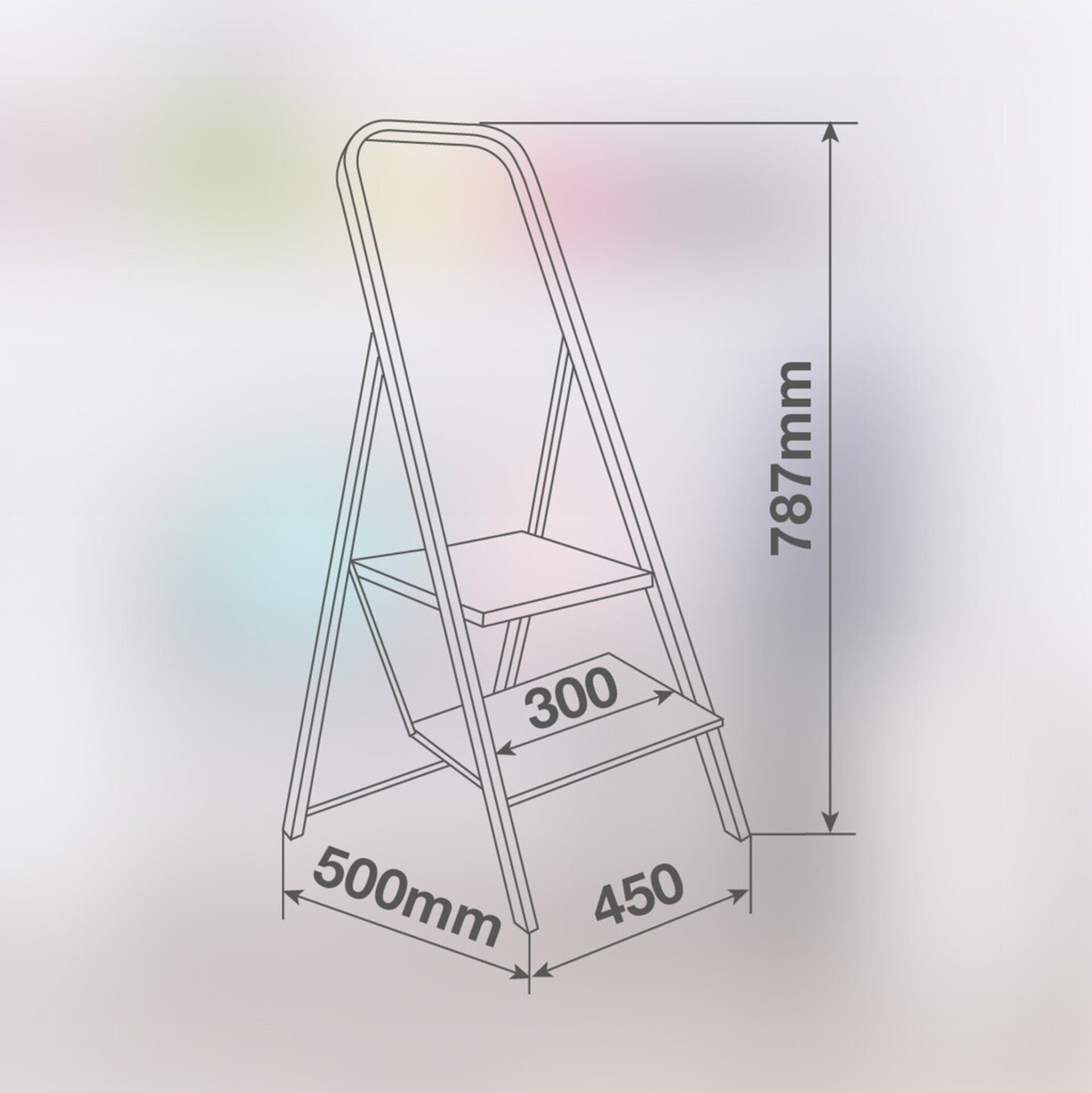 Escalera acero 2 peldaños - 4