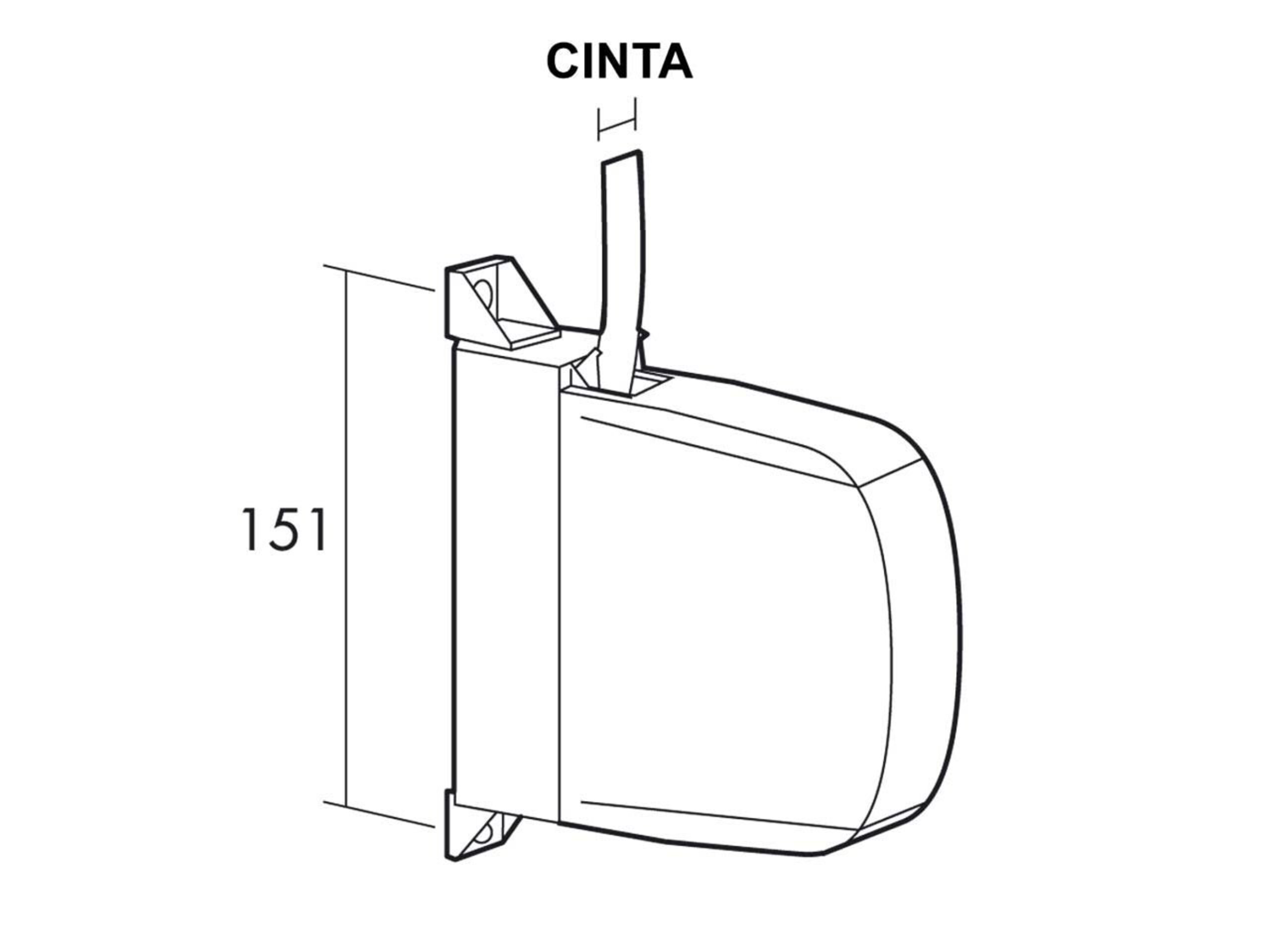 Recogedor Persiana Abatible Marrón Cinta 14mm - 2