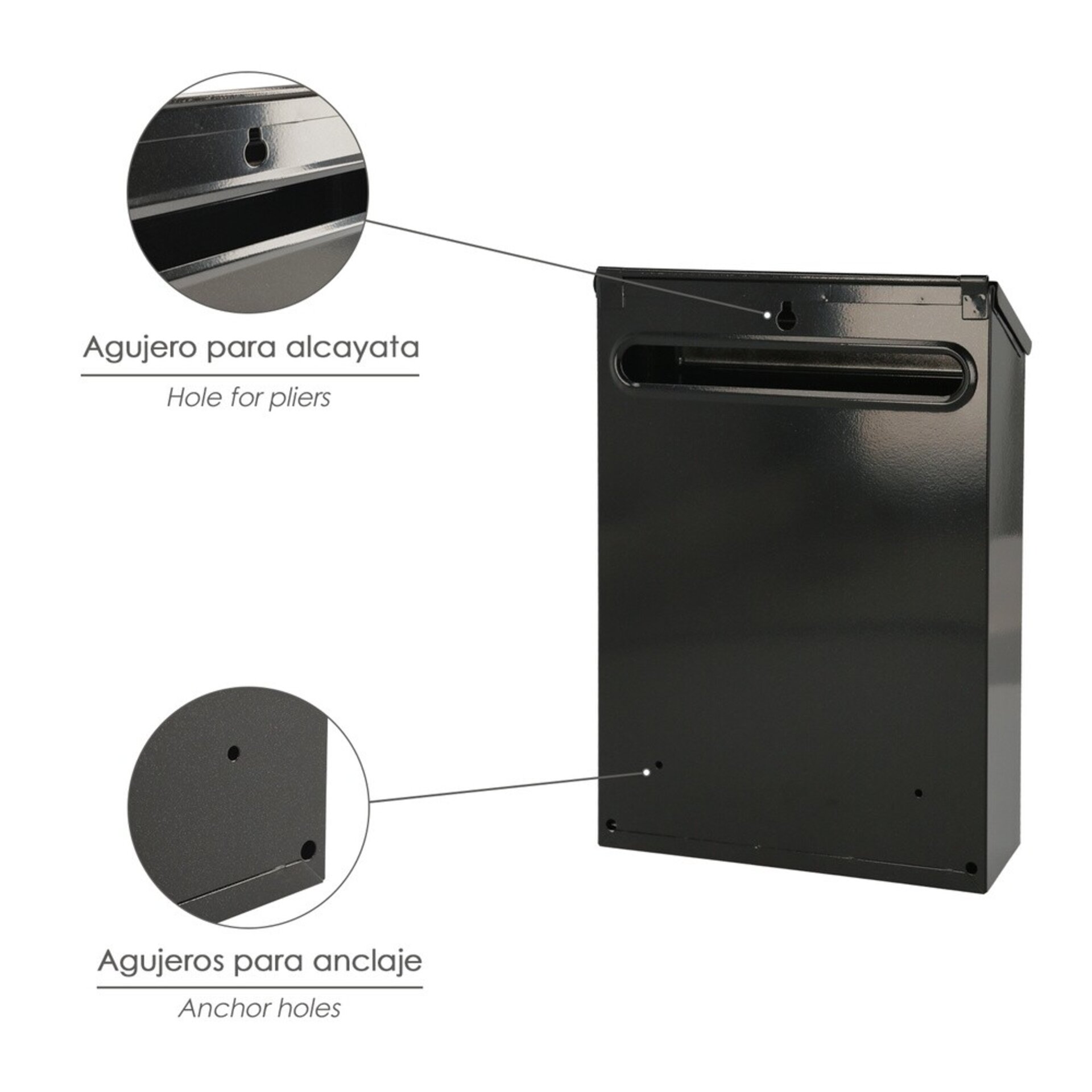 Buzon Exterior Negro - 4