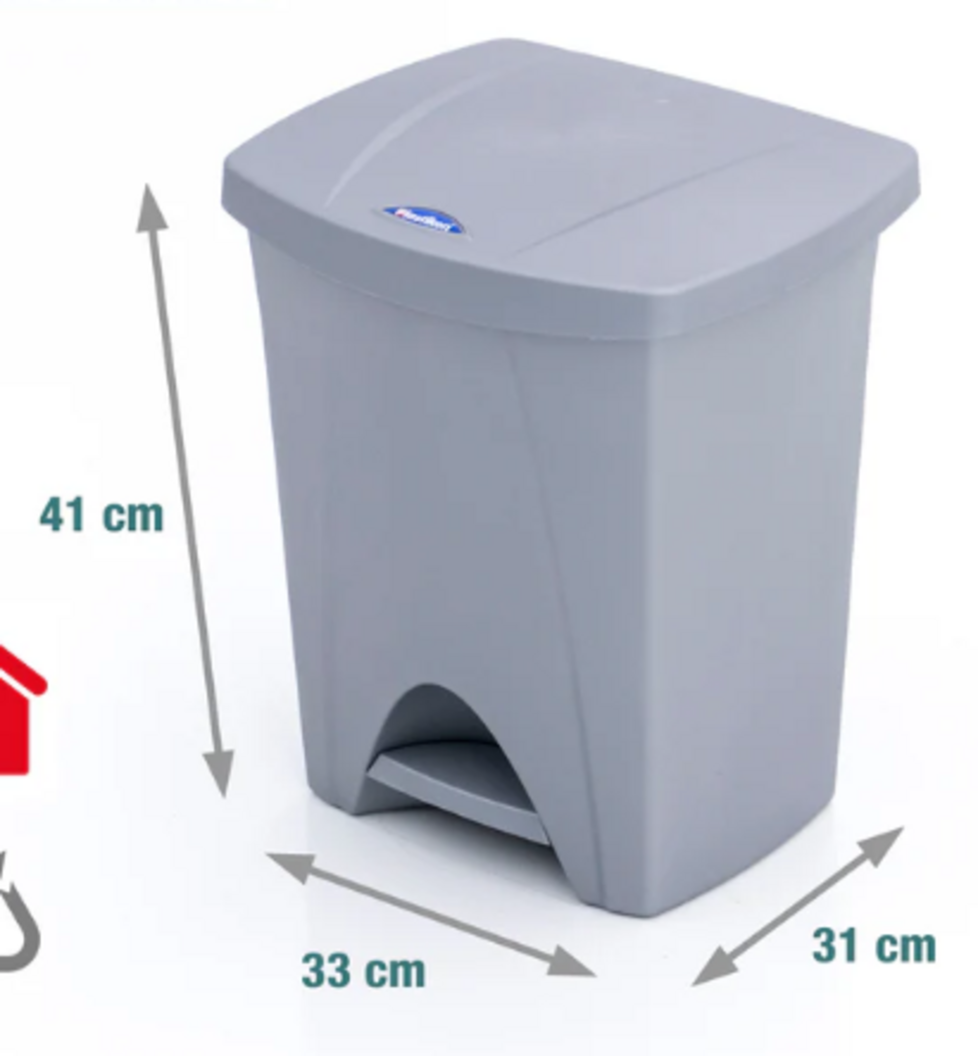Cubo de Basura con Pedal 25L para Cocina y Baño - 2