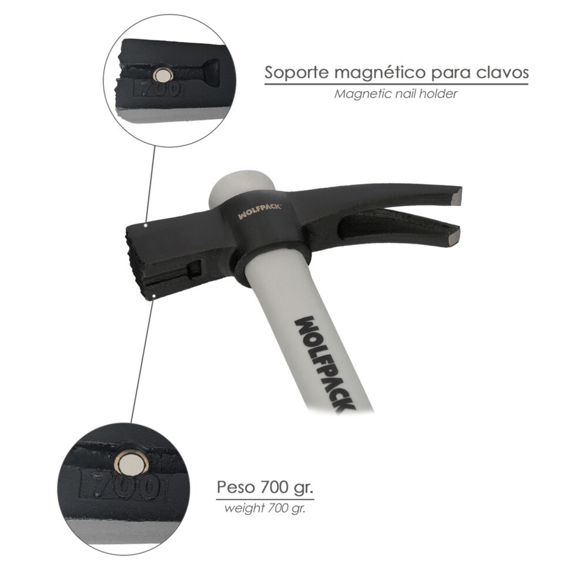 Martillo Encofrador mango Fibra Vidrio - 4