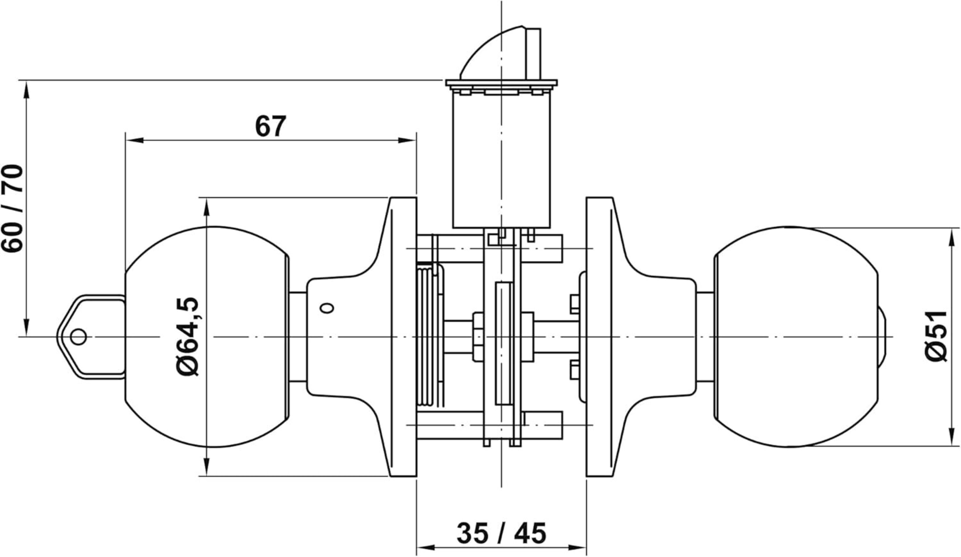 Pomo puerta con llave y condena - 3