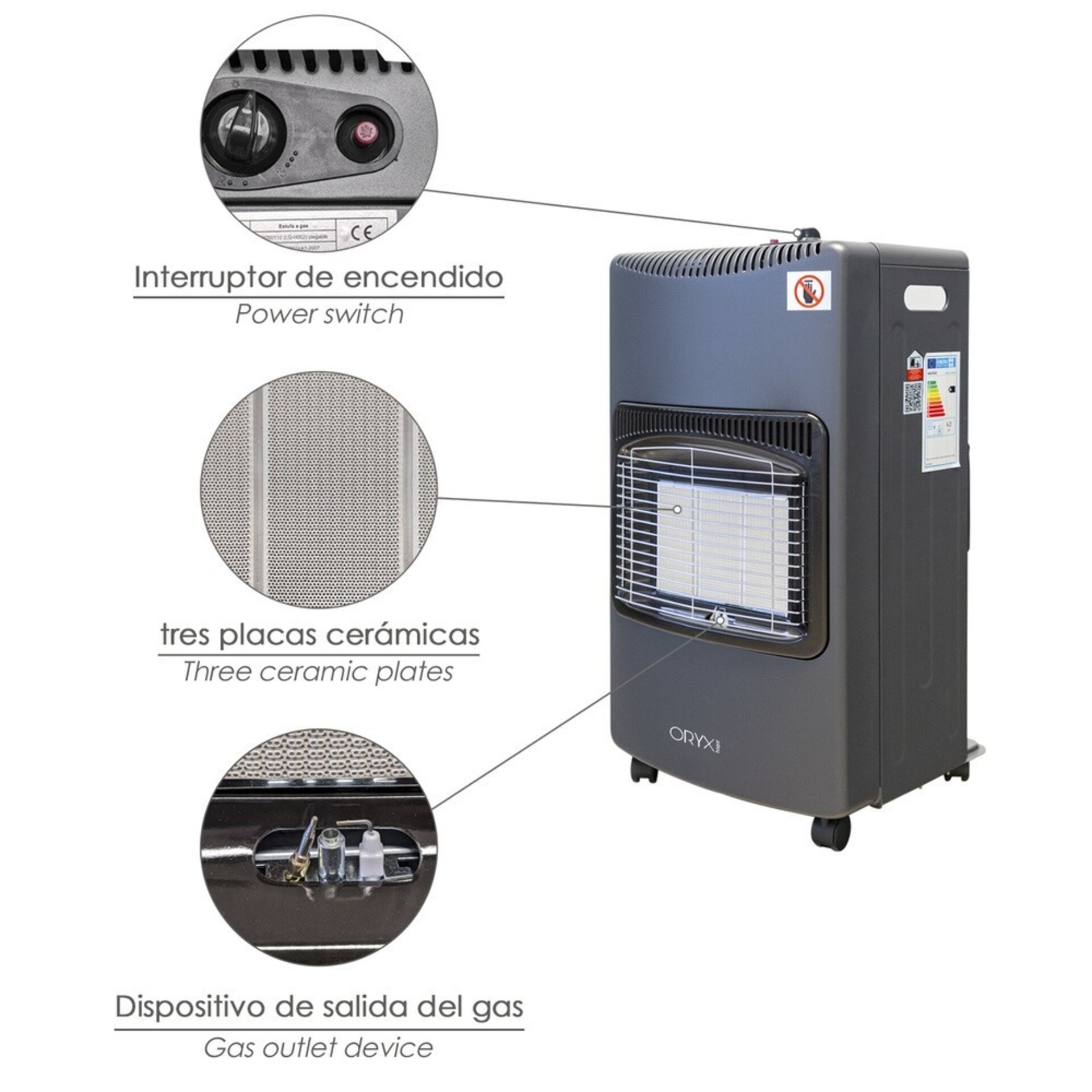 Estufa de gas de infrarrojos plegable - 3