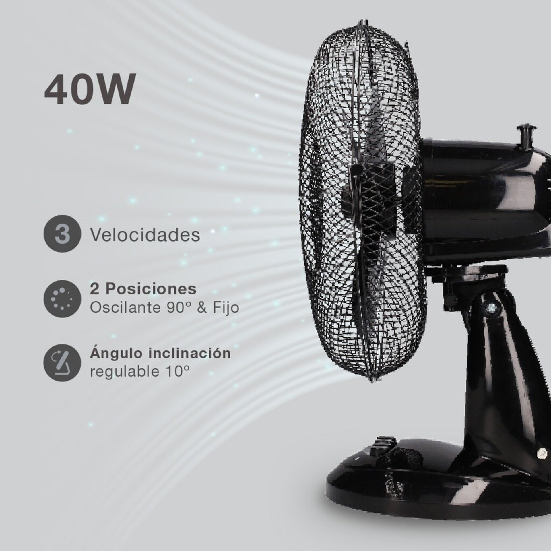 Ventilador sobremesa Ø34cm - 4