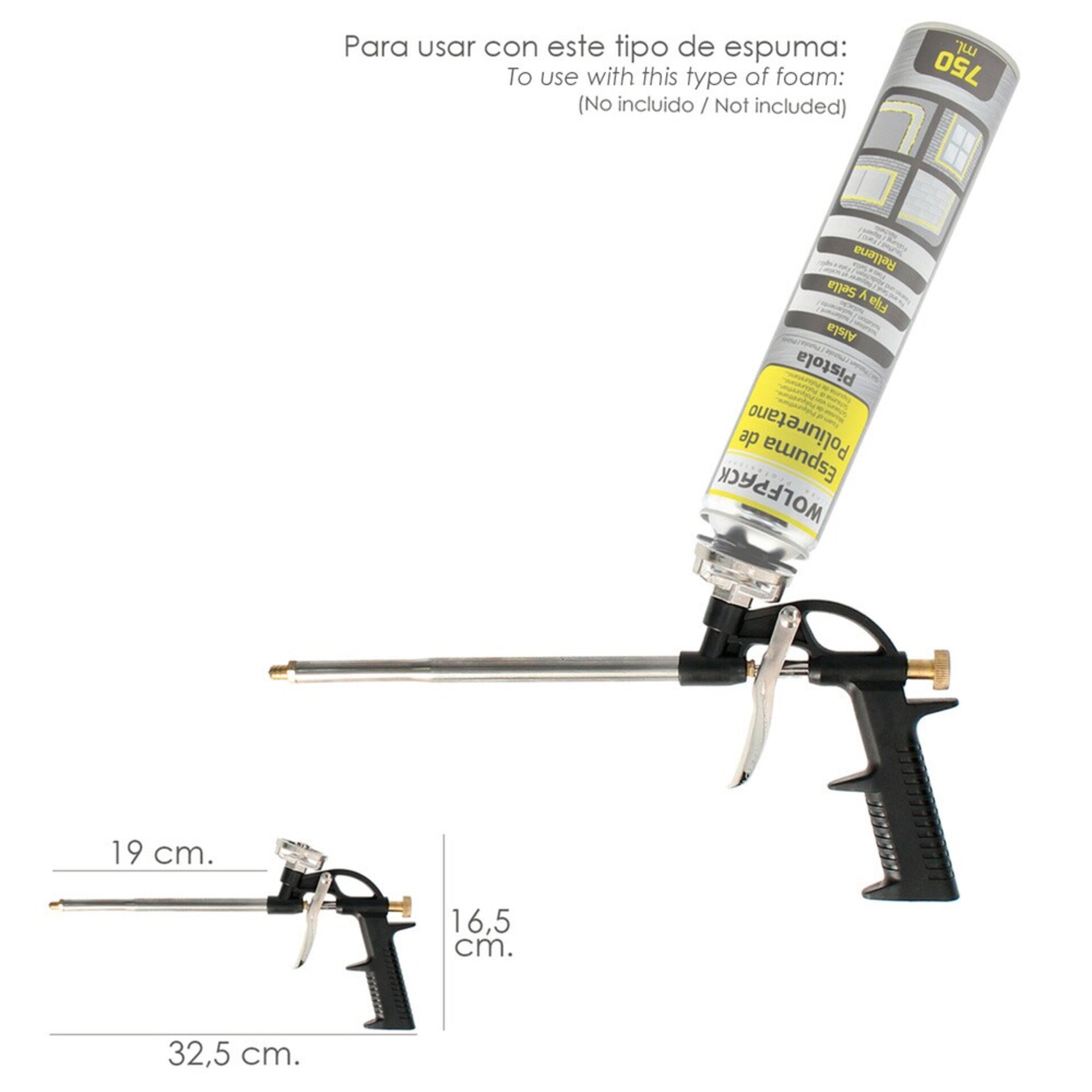 Pistola Para Espuma Poliuretano Regulable - 2