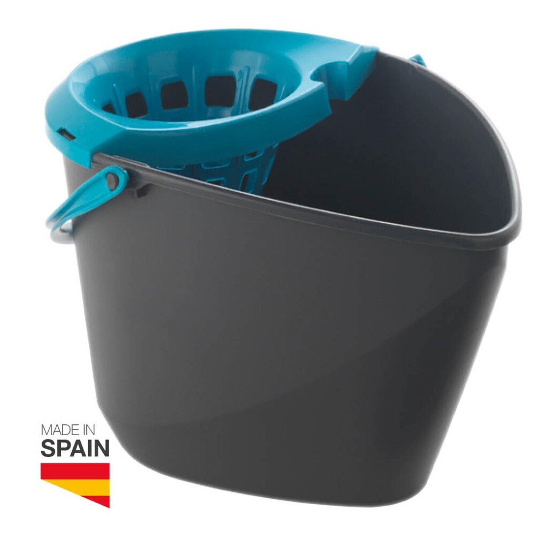 Cubo Fregona Con Escurridor Rectangular 12 Litros - 1