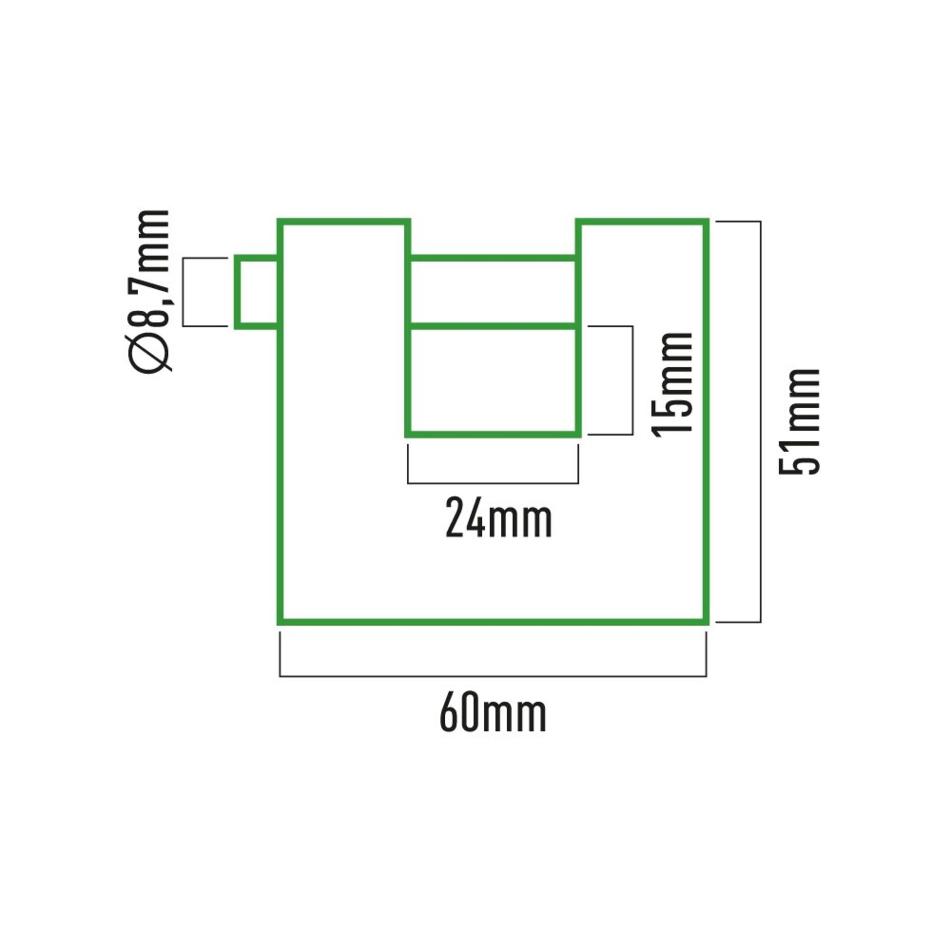 Candado de latón reforzado  de seguridad 60 mm - 2
