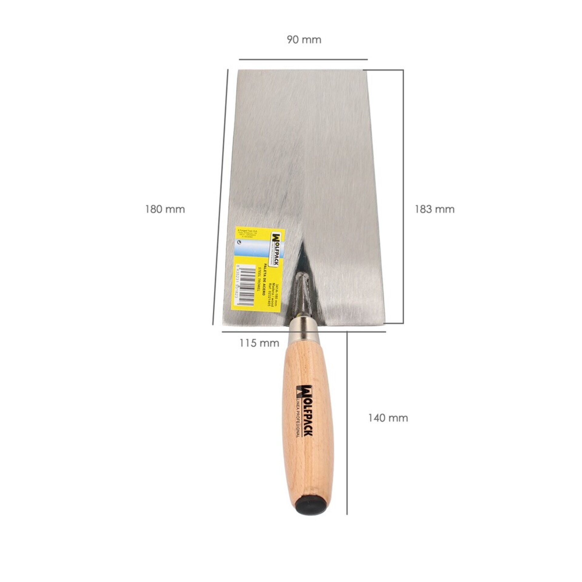 Paleta albañil 341-A / 180 mm - 2