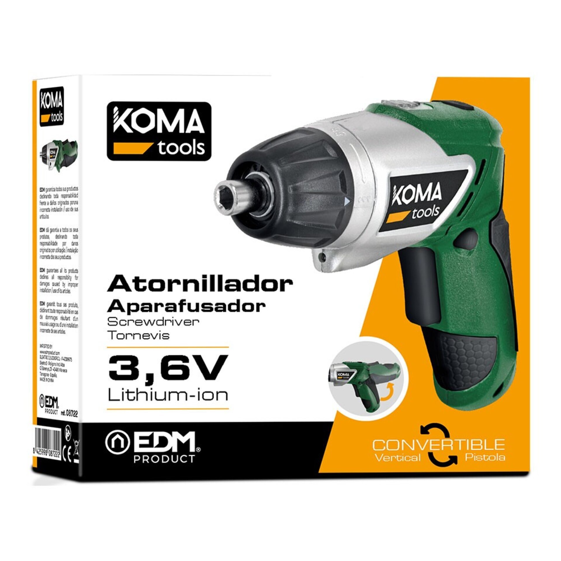 Atornillador a batería reversible 3,6V LITIO-ION - 3