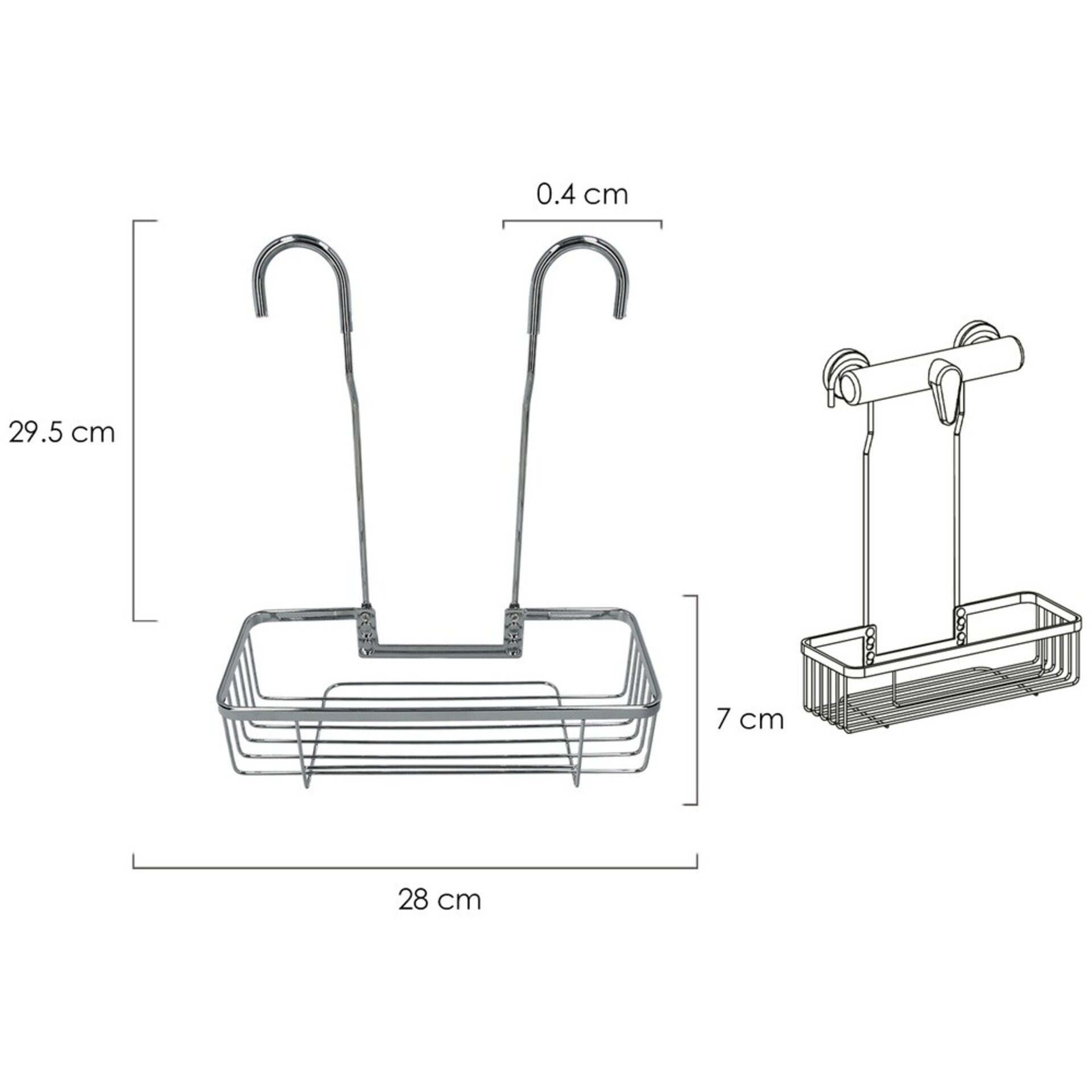 Cestillo De Baño de Acero Inox Para Colgar en Griferia. - 2