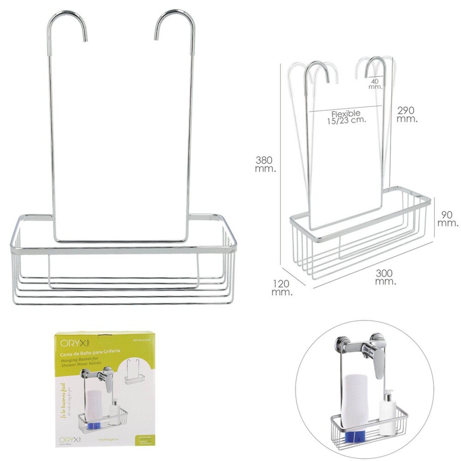 Cestillo De Baño de Acero Inox Para Colgar en Griferia. - 3