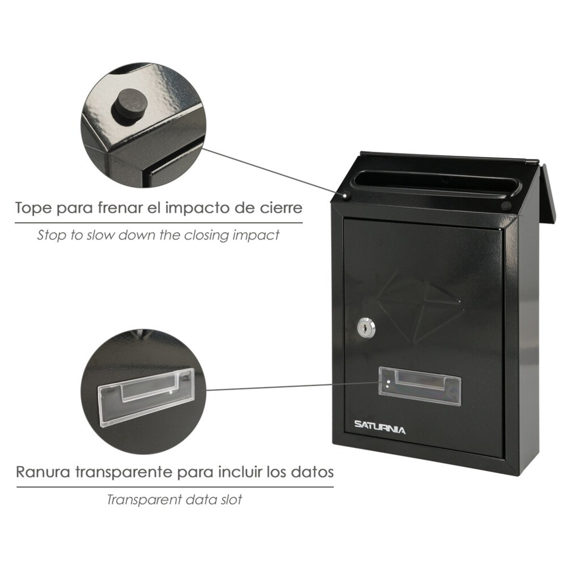 Buzon Exterior Negro - 3