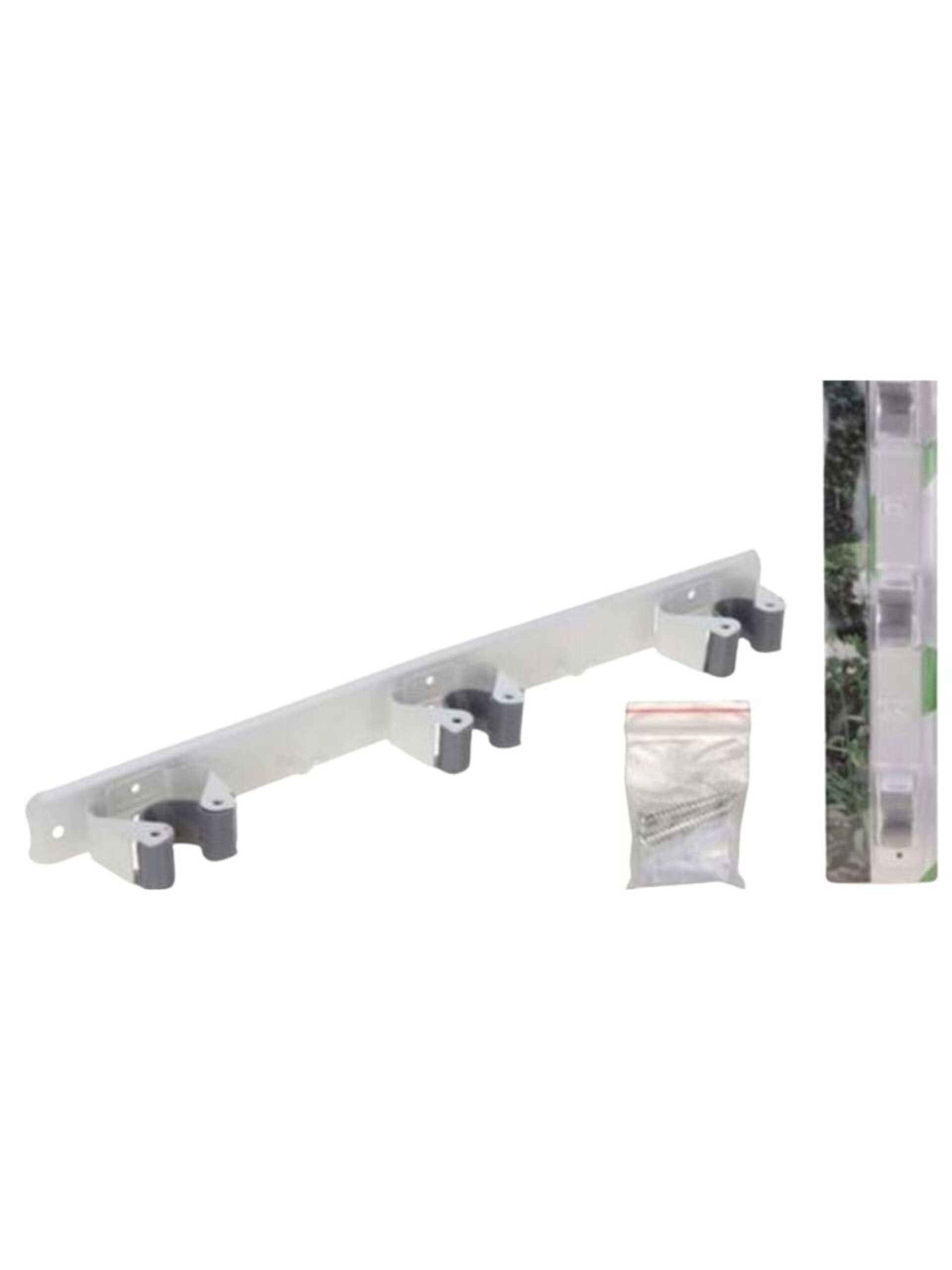 Sujeta escobas triple acero con rodillos goma - 2