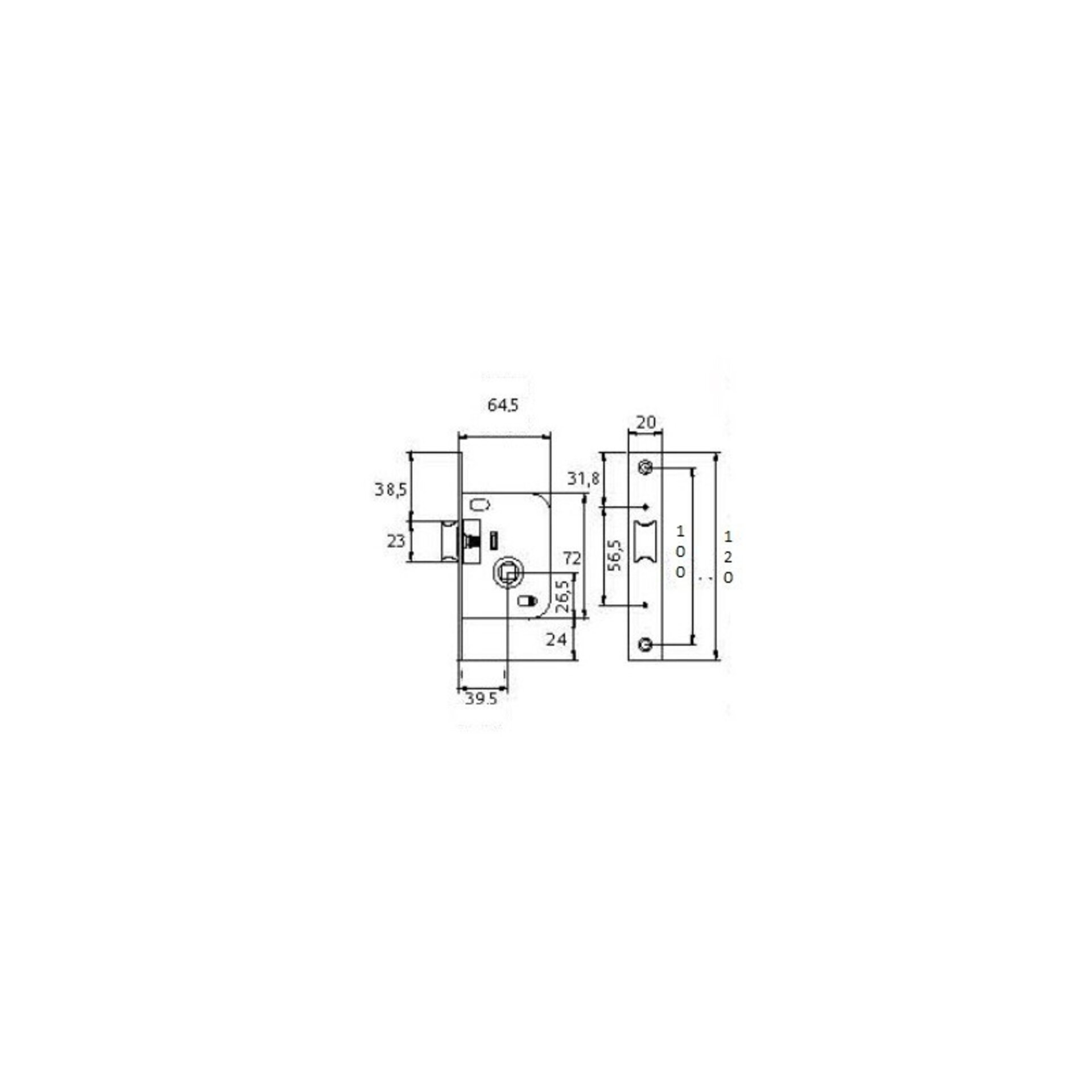Picaporte TESA 2004-40 hl - 2