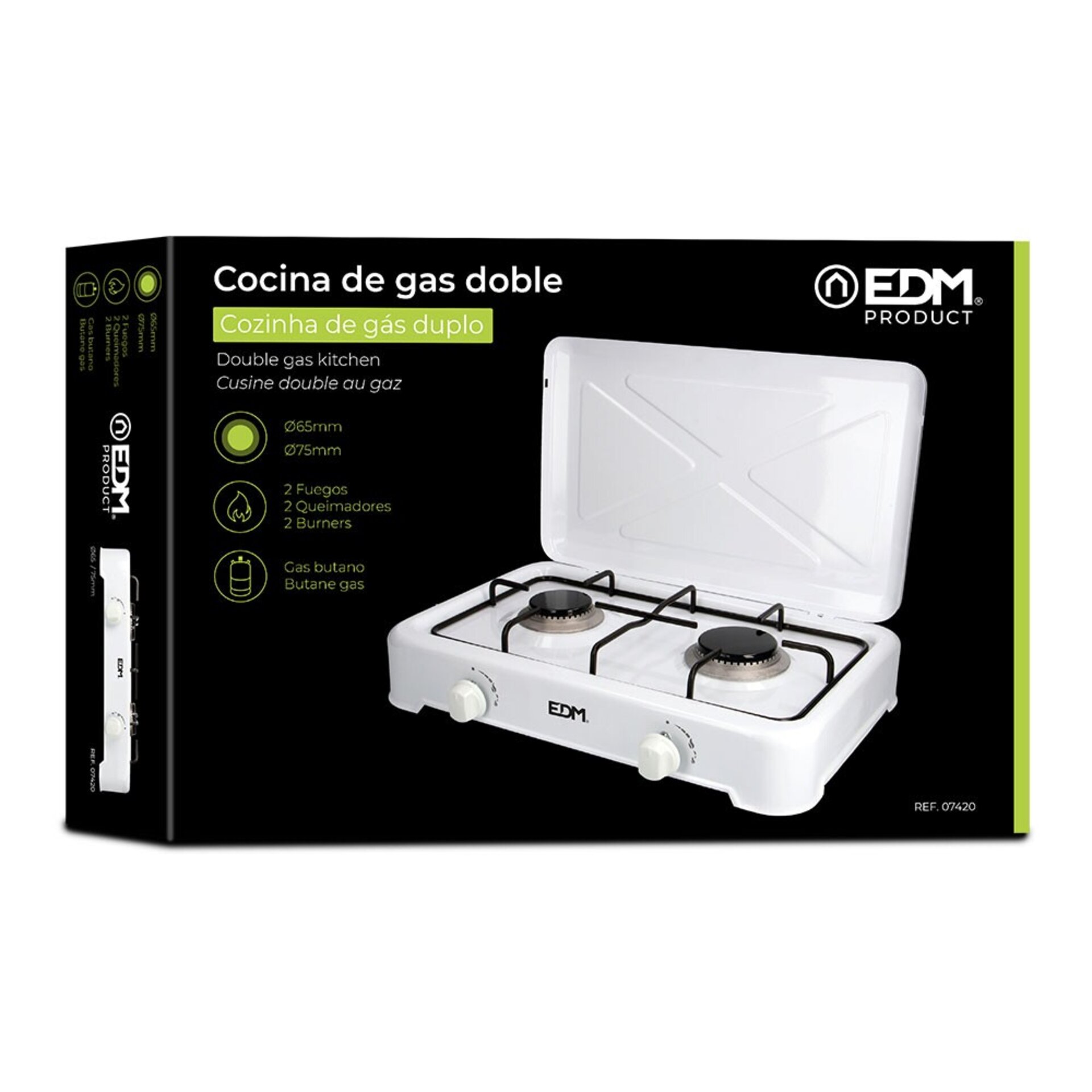 Cocina hornillo gas 2 quemadores - 2