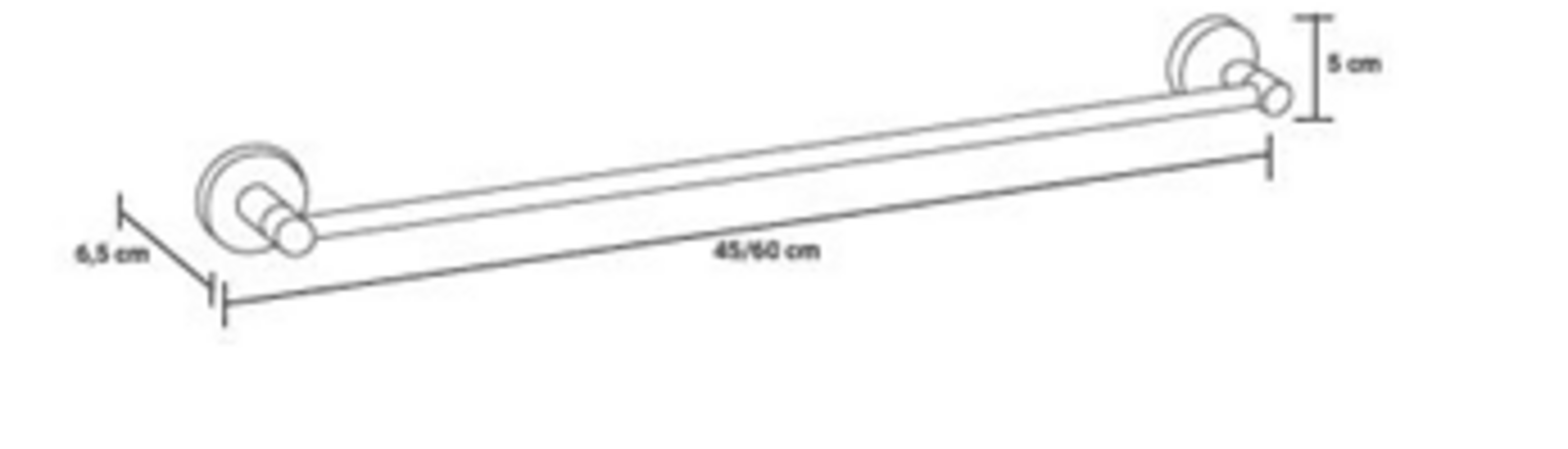 Toallero de barra cromado 45cm - 2