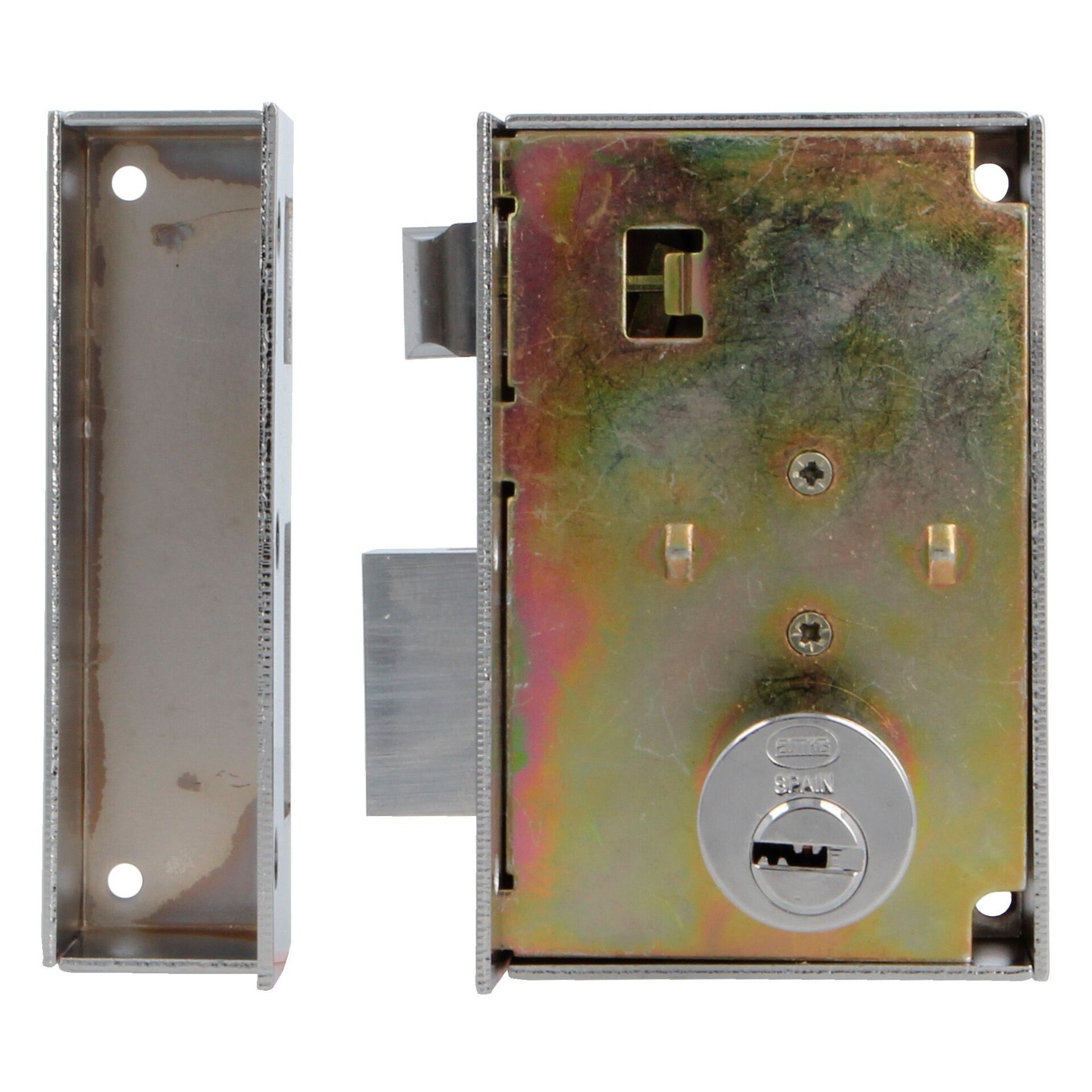 Cerradura de sobreponer para puertas de madera - 2