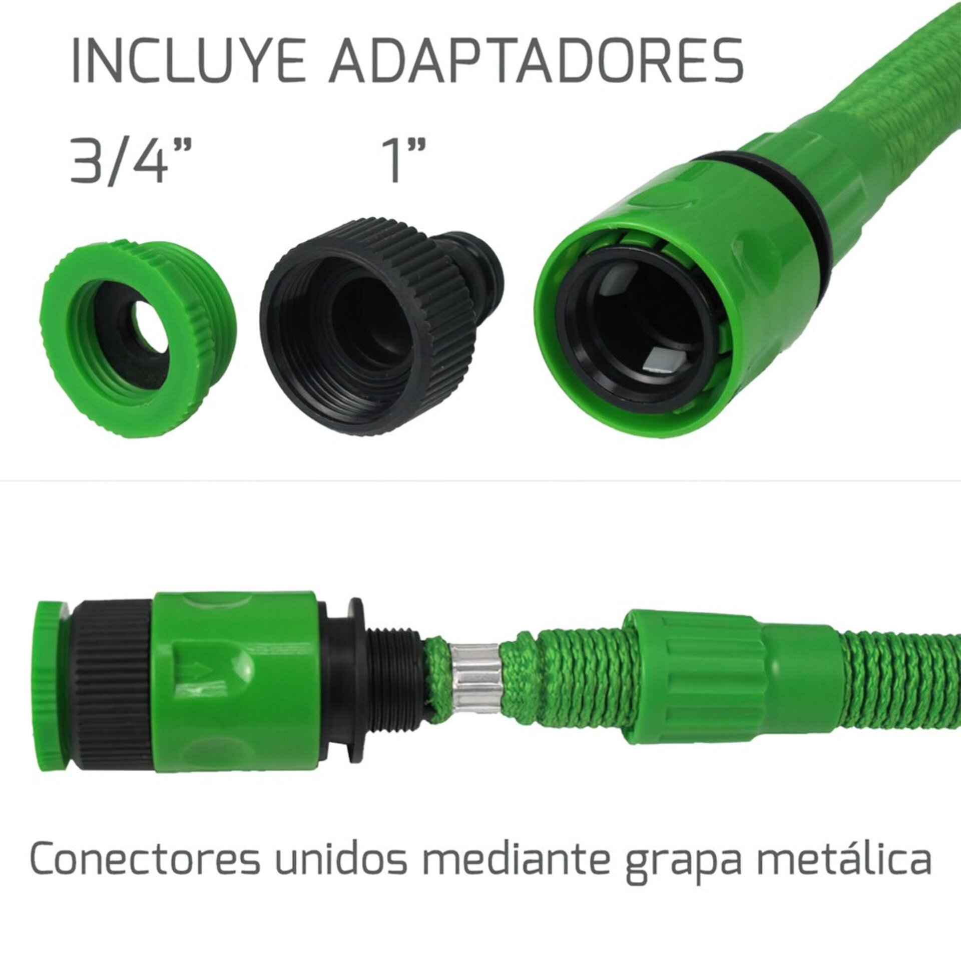 Manguera Extensible Riego 5 A 15 Metros Con Pistola 7 Posiciones - 2
