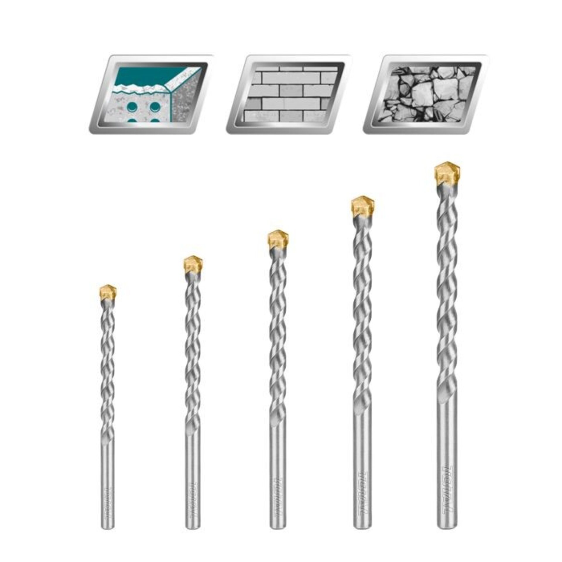 Juego de 5 brocas para pared - 3