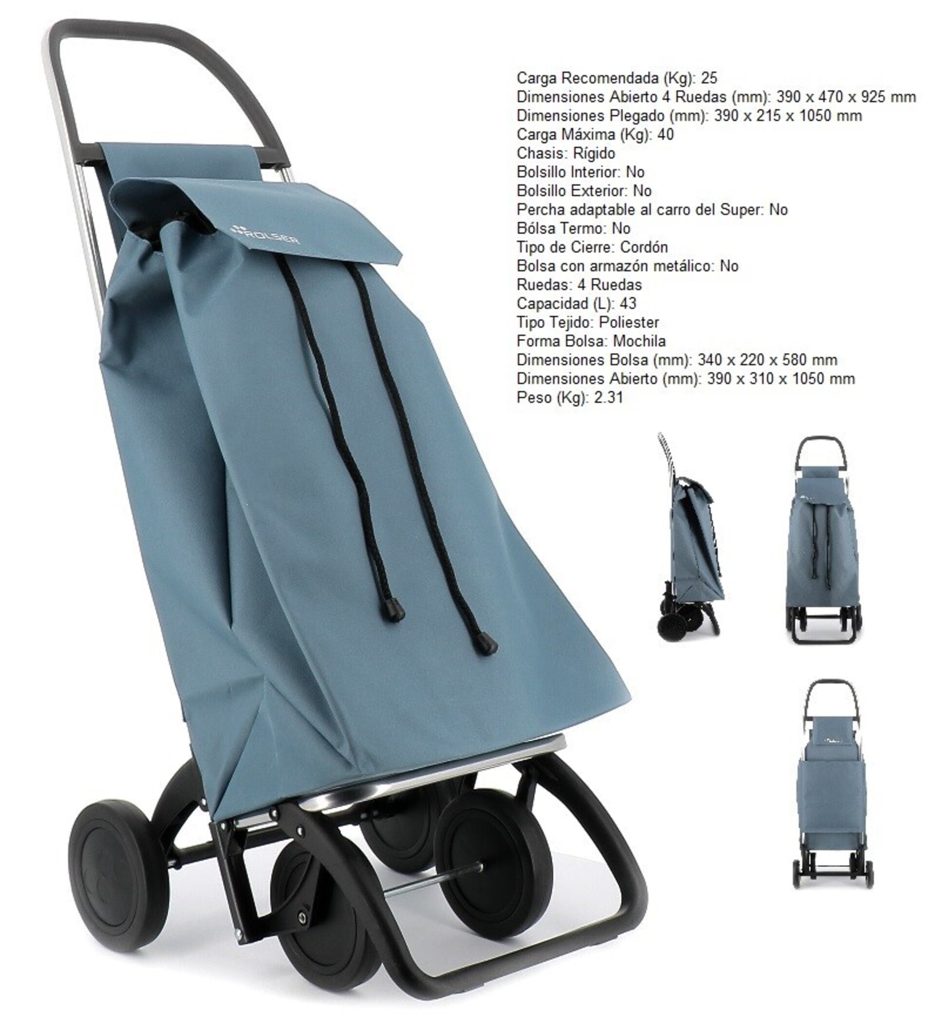 Carro rolser mountain saquet - 10