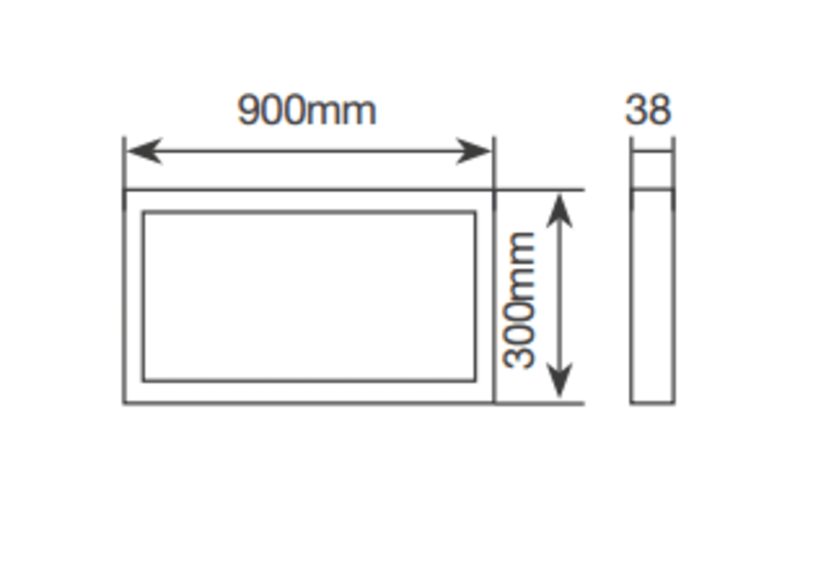 Panel superficie LED rectangular 36W 6000K - 2
