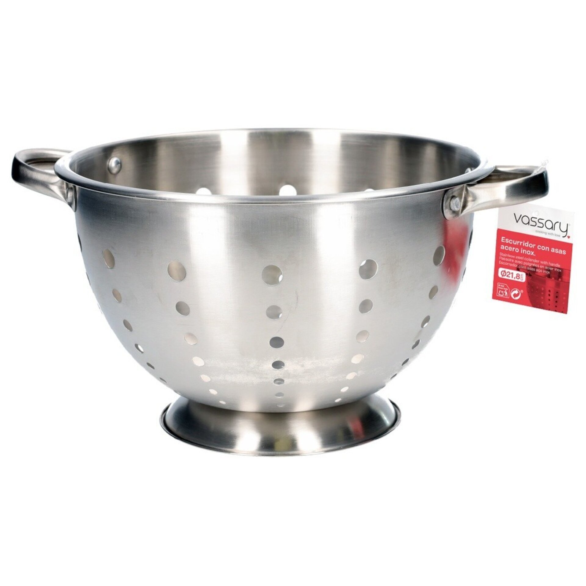 Escurridor con asas acero inox Ø22cm - 2