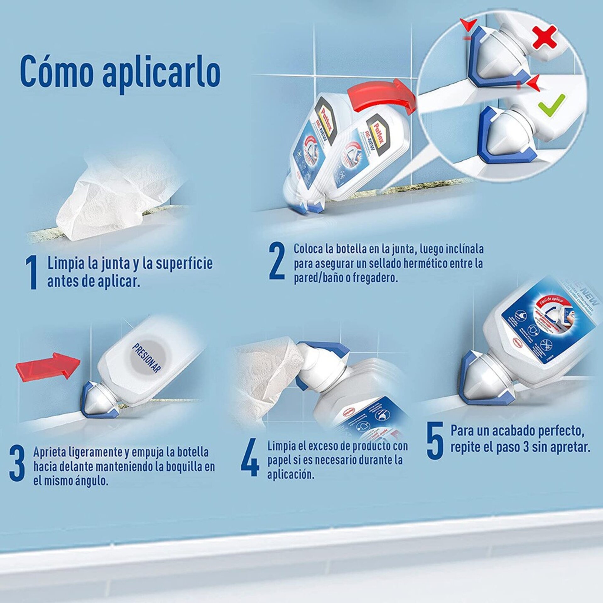 Nural Pattex Re New Juntas Baño (Bote 80 ml.) - 2