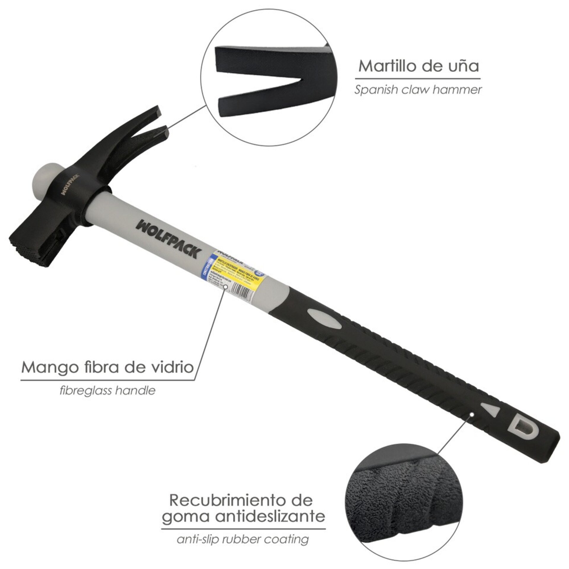 Martillo Encofrador mango Fibra Vidrio - 3