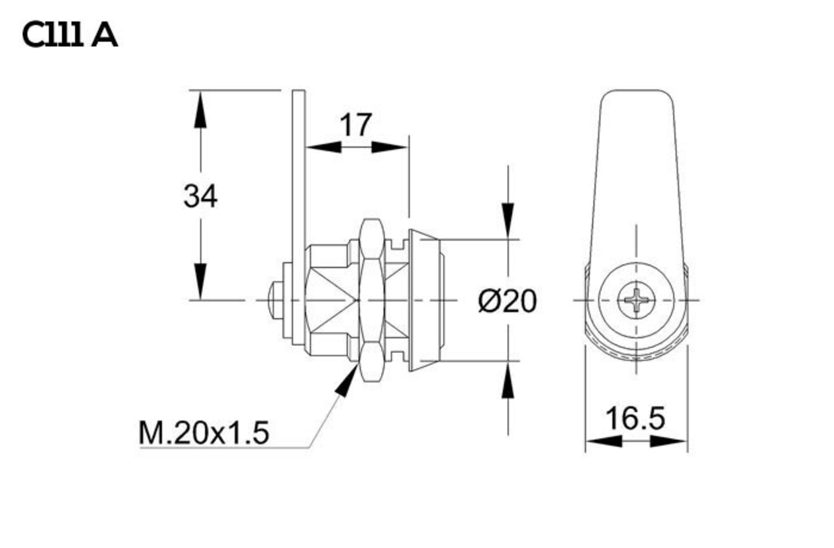 Cerradura Buzón leva recta - 3