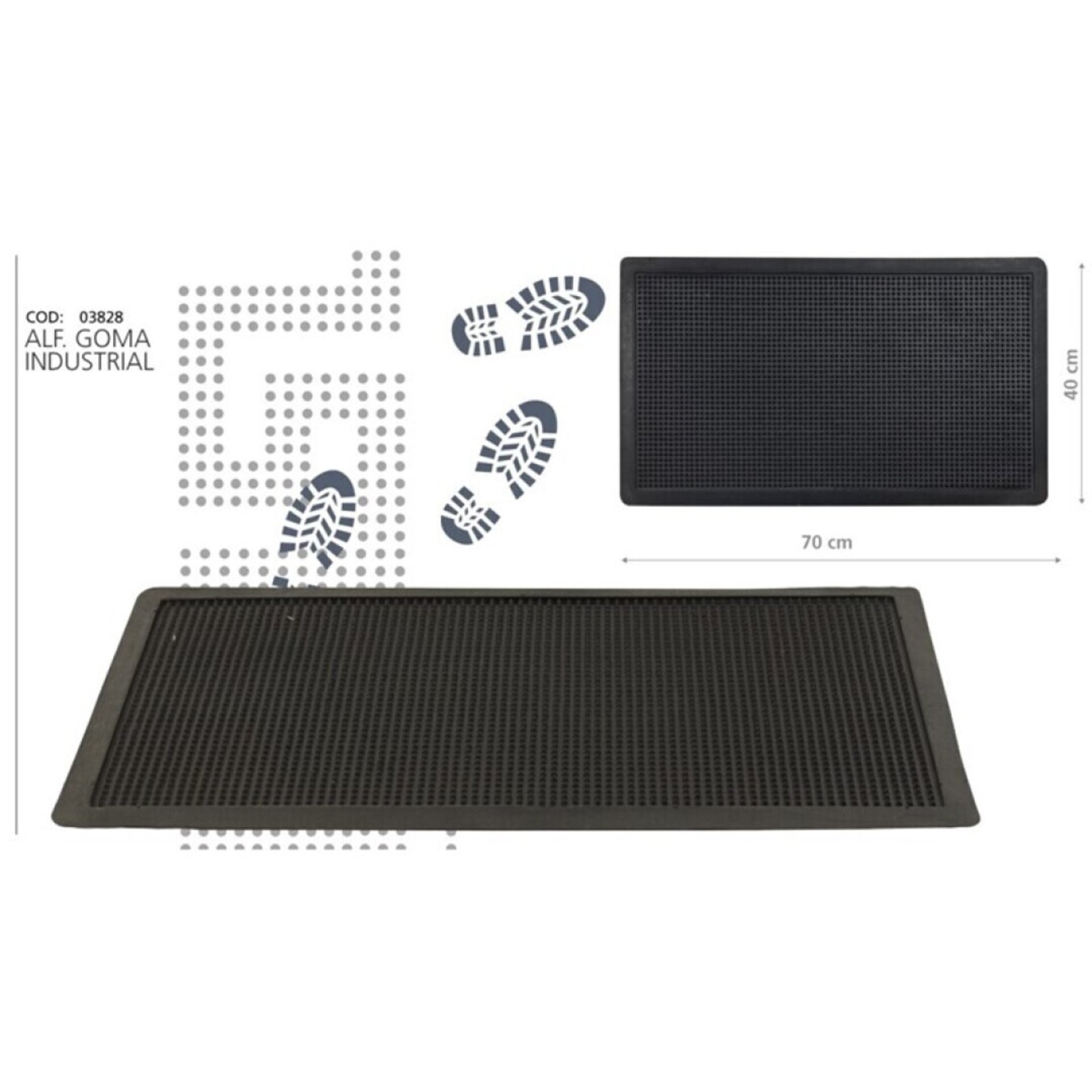 Felpudo goma universal 40x70cm - 1